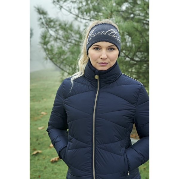 3224801 damska zimni prosivana bunda s kapuci covalliero podzim zima 2022 tmave modra 1