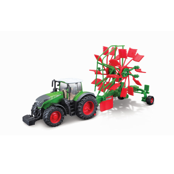 model traktor fendt 1050 vario c rotornymi valkovymi grablyami 10 sm bburago 1831665 1633905997